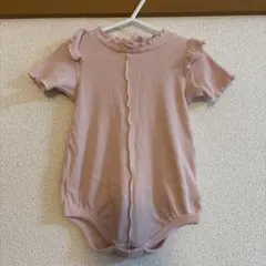 apres les cours/ フリル付きピンクロンパース 70サイズ