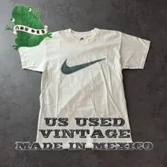 90s デッドストック OLD NIKE ナイキ スウッシュ プリントTシャツ 