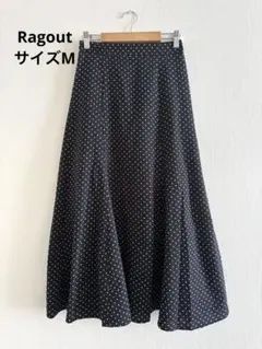 Ragout ドットフレアロングスカート　サイズM
