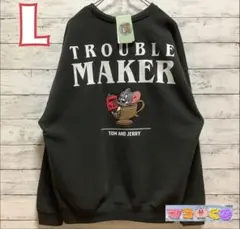 タフィー　トムとジェリー　サガラ刺繍　チーズ　裏起毛　トレーナー　本　スウェット