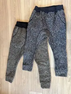 quoti use fith グレー系 裏起毛サルエルパンツ2着おまとめ