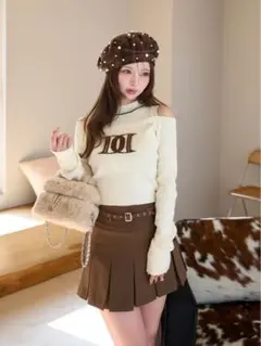 新品　ダーリッチ　セミワイドプリーツテーラードミニスカート