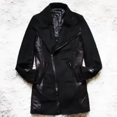 Y2K✨アンプラグドミュージアム ダブルライダースチェスターコート ダブルジップ