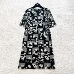 極美品✨ヴィヴィアンタム　ワンピース　パンダ柄　パワーネット　バタフライ　中国