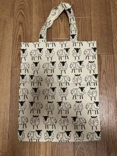 ハンドメイド 羊デザイン トートバッグ