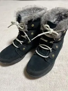 SOREL ファー付き ブラック　スノーブーツ