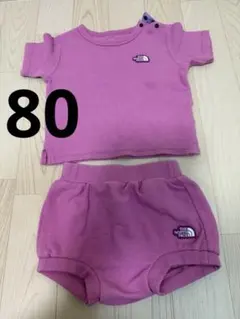 ノースフェイス　半袖　ショートパンツ　ベビー　80 男女兼用　ブルマ　ロゴ