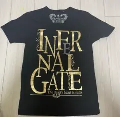 レディース　半袖 Tシャツ ブラック ゴールドロゴのサムネイル