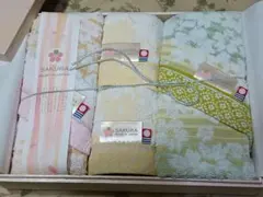 日本製　今治タオル　しまなみ匠の彩　白桜タオルセット　国産木箱入