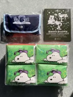 スヌーピー SNOOPY ポケットティッシュ エコバッグ 巾着ポーチ 3点セット