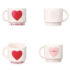 スターバックス　バレンタイン　ハートデザイン マグカップ　カラーチェンジ