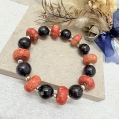 21.423【ブレスレット】　珊瑚　アクセサリー　ヴィンテージ