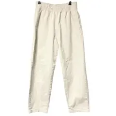 GU ジーユー (M) デニムシェフパンツ ワイド ゴムウエスト コットン