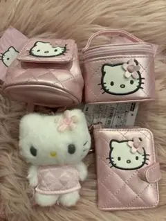 新品未使用 ハローキティ ミニチュアキルト ピンク 4点