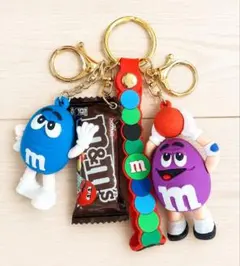 mチョコレートラバーキーホルダーバスケット紫青