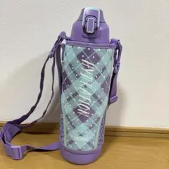 水筒サーモス紫水色女の子1.5L真空断熱スポーツ大容量パープルチェック魔法びん