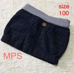 MPS タータンチェック バルーンミニスカート 美品 サイズ100のサムネイル