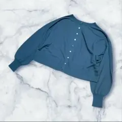 Apart by 2WAY クルーネック カーディガン 長袖 ブルーグレー