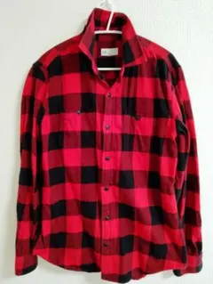 GAP 赤黒 チェック柄ネルシャツ Ｓ