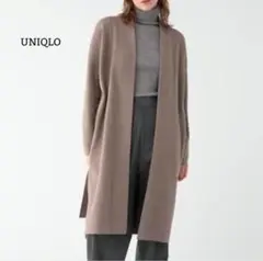 UNIQLO ユニクロ スフレヤーン ニットコートベージュ S