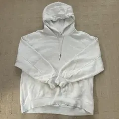 美品 GU ホワイト フード付きパーカー