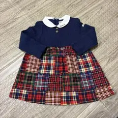 Hot.B ワンピース 90サイズ ネイビー チェック