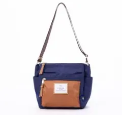 moz ショルダーバッグ　紺×オレンジ　VASKA by moz
