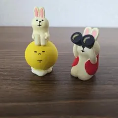 ☆コンコンブル 月乗りうさぎ & 双眼鏡うさぎ☆concombre 秋 お月見☆のサムネイル