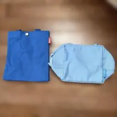 青いナイロン製お弁当袋　２個セット
