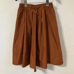 Liesse リエス フレアスカート オレンジ テラコッタ ウエストゴムのサムネイル