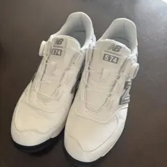 New Balance 574 ゴルフシューズ ホワイト 26cm
