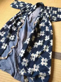 アンティーク古布 木綿の絣 子供着物 野良着 2枚まとめて ボロ襤褸リメイク素材