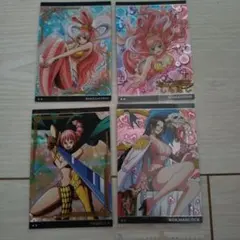 しらほし・レベッカ・ボア ハンコック ワンピース ウエハース カード 4枚セット