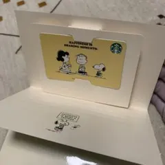 スターバックスカード スヌーピー PEANUTS イエロー