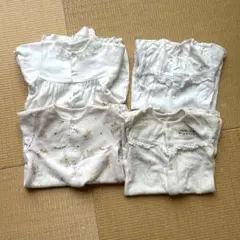 ベビー服 4点セット ホワイト クリーム色 50 60 冬