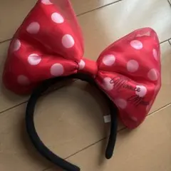 ミニーマウス 水玉リボン カチューシャ