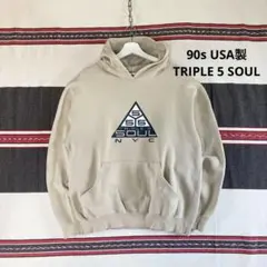 90sUSA製 初期TRIPLE 5 SOUL NYC フーディー XL 希少のサムネイル