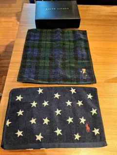 新品 未使用 ポロラルフローレン タオル　ハンカチ ポロベア ２枚セット
