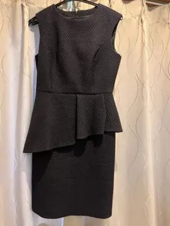 【美品】グレースコンチネンタル　ネイビー　紺　ペプラム　タイトワンピ　ドレス36