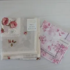 ローラアシュレイ ハンカチ 大判ハンカチチーフ 花柄 2枚セット