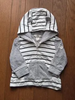 BabyGAP　ストライプ クマミミパーカー 3-6ヶ月