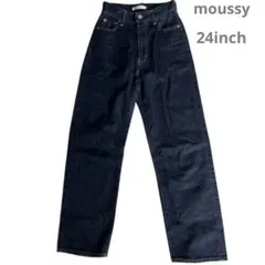 美品✨moussy マウジーHW LOOSE STRAIGHT OW24inch