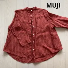 無印MUJI リネン　七部袖ブラウス