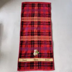 Harrods ハロッズ フェイスタオル チェック柄 ベア刺繍のサムネイル