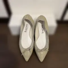kurtan ベージュ リボン付きバレエシューズのサムネイル
