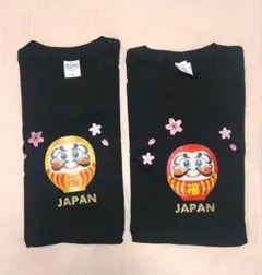 紅金だるま Tシャツ ブラック　2枚　JAPAN