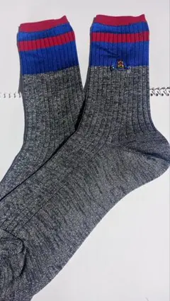 ヴィヴィアンウエストウッド　ロゴ刺繍　リブ編み　レディースソックス　新品未使用