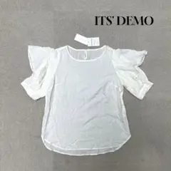 ★新品★ ITS'DEMO ブラウス　半袖　ホワイト　麻　レディースのサムネイル