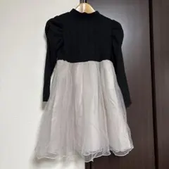 ［SALE価格］シフォンスカートワンピース 黒 120