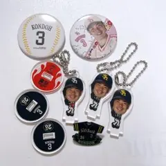 福岡ソフトバンクホークス⭐️3 近藤健介 アクリルフィギュアキーホルダー他